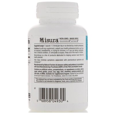 Авраамове дерево Natural Factors Womensense Vitex Chasteberry Extract, 90 капсул