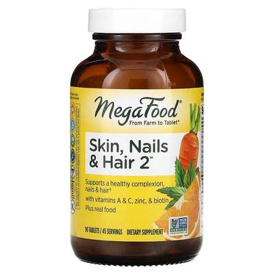 Комплекс для кожи, ногтей и волос MegaFood Skin, Nails & Hair 2, 90 таблеток