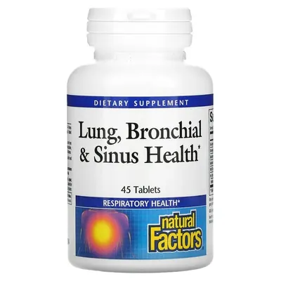 Здоров'я дихальних шляхів Natural Factors Lung Bronchial & Sinus Health, 45 таблеток