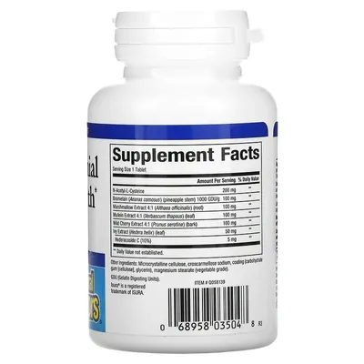 Здоров'я дихальних шляхів Natural Factors Lung Bronchial & Sinus Health, 45 таблеток