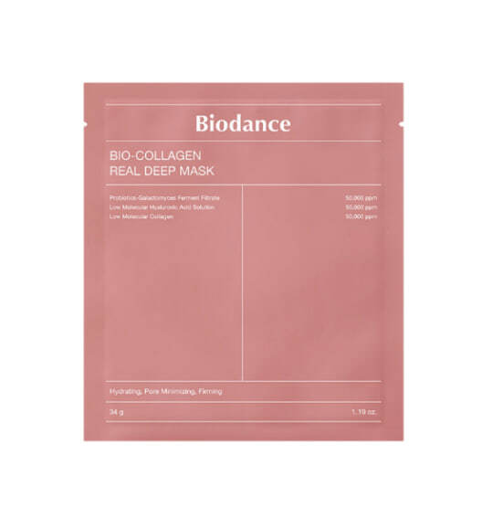 Маска для лица Biodance Bio Collagen Real Deep Mask Ночная гидрогелевая с низкомолекулярным коллагеном, 34 г