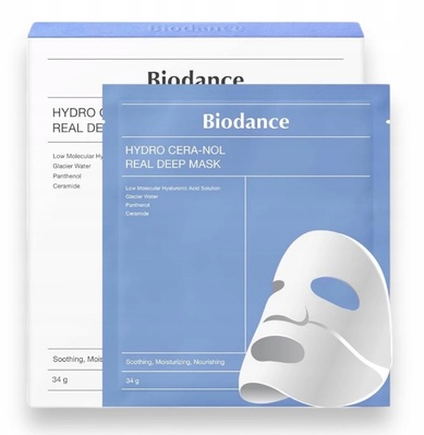 Маска для лица Biodance Hydro Cera-Nol Deep Mask Ночная гидрогелевая восстанавливающая с керамидами, 34 г