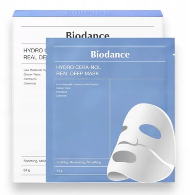 Маска для обличчя Biodance Hydro Cera-Nol Deep Mask Нічна гідрогелева відновлююча з керамідами, 34 г