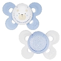 Пустушка латексна Chicco Physio Comfort, від 0 до 6 місяців, блакитна, 2 шт
