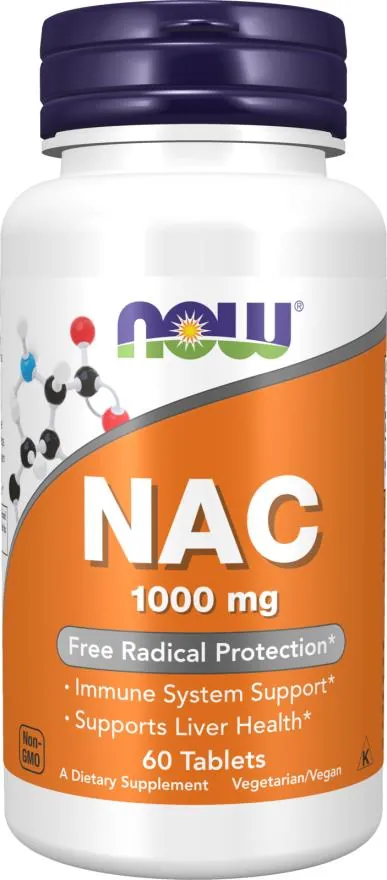 N-Ацетилцистеїн NOW NAC 1000 мг таблетки №60