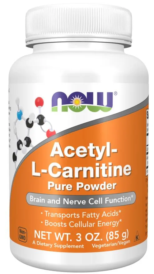 Ацетил-L-карнітин NOW Acetyl-L-Carnitine порошок, 85 г