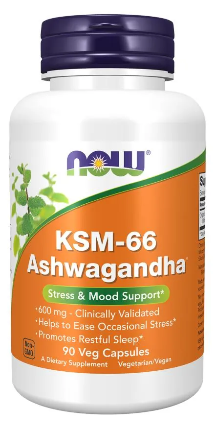 Ашваганда NOW KSM-66 Ashwagandha вег. капсули №90