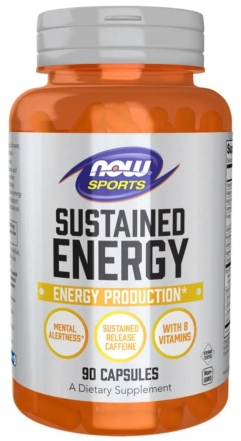 Вітаміни для підтримки енергії NOW Sports Sustained Energy вег. капсули №90