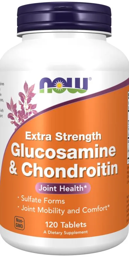 Глюкозамін та хондроїтин NOW Extra Strength Glucosamine & Chondroitin таблетки №120