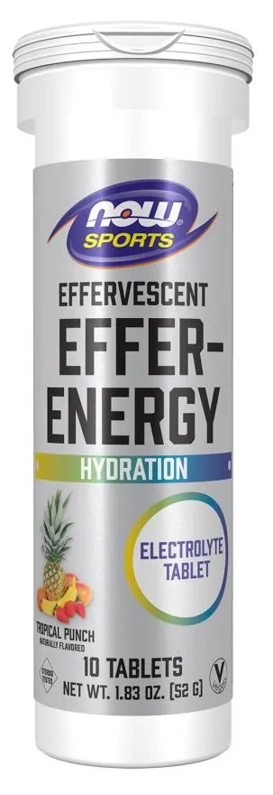 Електроліти NOW Sports Effer-Hydrate тропічний пунш шипучі таблетки №10