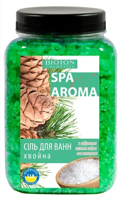 Сіль для ванн Bioton Cosmetics Spa&Aroma хвойна з ефірними оліями кедра і кипариса, 750 г