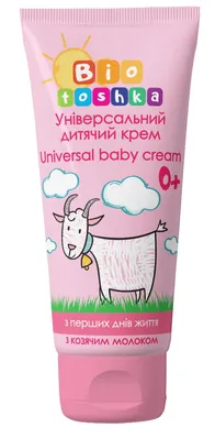 Крем дитячий Bioton Cosmetics Biotoshka універсальний із перших днів життя з козячим молоком, 75 мл