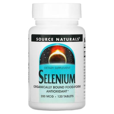 Селен Source Naturals Selenium 200 мкг, 120 таблеток