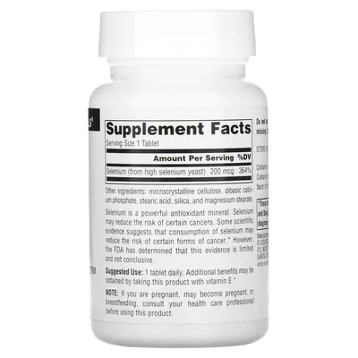 Селен Source Naturals Selenium 200 мкг, 120 таблеток