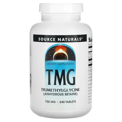 Триметилглицин (ТМГ) Source Naturals TMG 750 мг, 240 таблеток