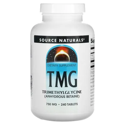 Триметилгліцин (ТМГ) Source Naturals TMG 750 мг, 240 таблеток