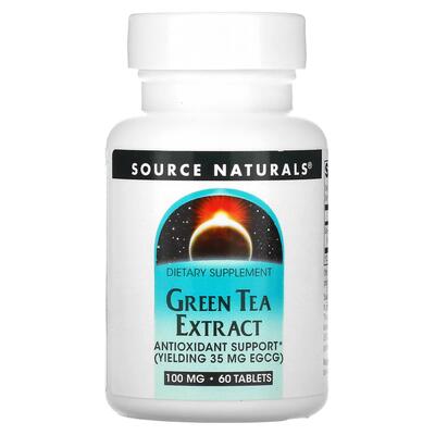 Зеленый чай экстракт Source Naturals Green Tea Extract 100 мг, 60 таблеток