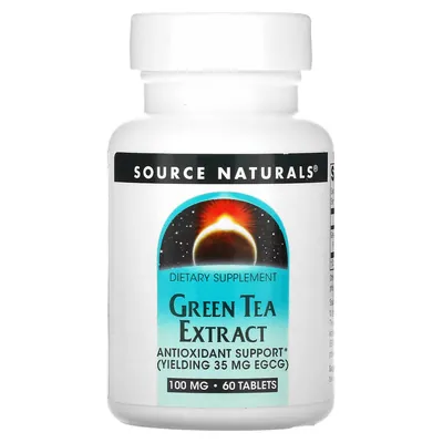 Зелений чай екстракт Source Naturals Green Tea Extract 100 мг, 60 таблеток
