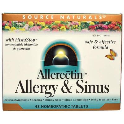 Аллерцетин Source Naturals Allercetin Allergy & Sinus, 48 таблеток