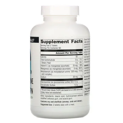 Глюкозамін і хондроїтин Source Naturals Glucosamine Chondroitin, 120 таблеток