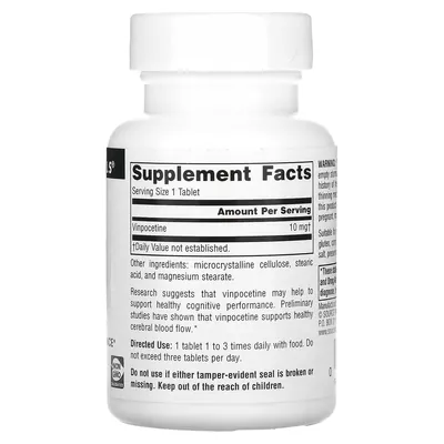 Вінпоцетин Source Naturals Vinpocetine 10 мг, 120 таблеток