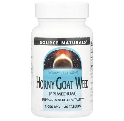 Поддержка сексуального здоровья (Горянка) Source Naturals Horny Goat Weed (Epimedium) 1000 мг, 30 таблеток