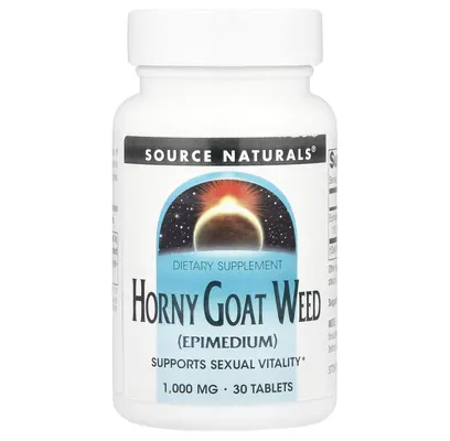 Підтримка сексуального здоров'я (Горянка) Source Naturals Horny Goat Weed (Epimedium) 1000 мг, 30 таблеток