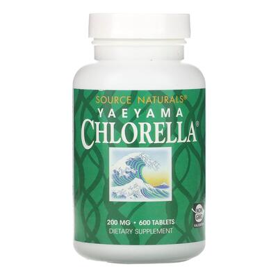 Хлорелла Source Naturals Yaeyama Chlorella 200 мг, 600 таблеток