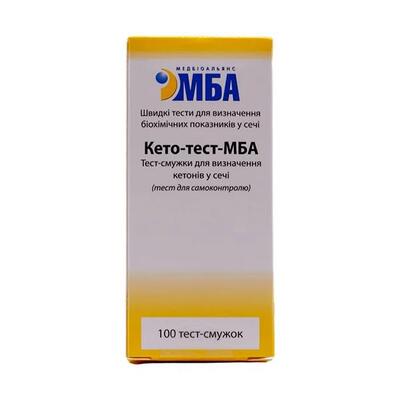 Тест-полоски Verus Кето-тест-МБА для выявления кетонов в моче, 100 штук