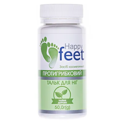 Тальк для ніг Happy Feet Протигрибковий чайне дерево, 50 г