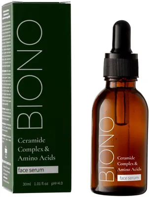 Сироватка для обличчя Biono Ceramide Complex & Amino Acids Освітлююча, 30 мл