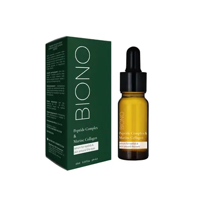 Сироватка для шкіри навколо очей та повік Biono Peptide Complex & Marine Сollagen, 30 мл