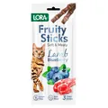 Ласощі для котів Lora Fruity Sticks жувальні з ягням і чорницею, 3 палички по 5 г
