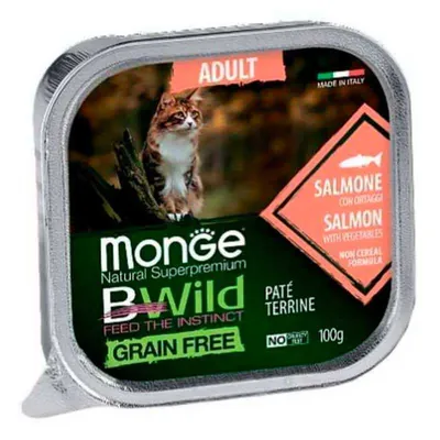 Паштет Monge BWild Grain Free Adult Cat для дорослих котів лосось, 100 г