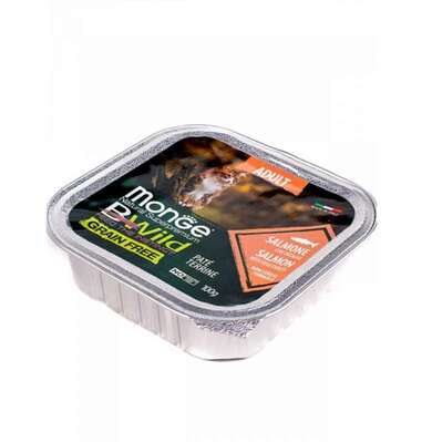 Паштет Monge BWild Grain Free Adult Cat для взрослых кошек лосось, 100 г