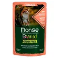 Корм вологий Monge BWild Grain Free Sterilized Adult Cat для стерилізованих котів з лососем (шматочки в соусі), 85 г