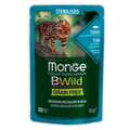 Корм вологий Monge BWild Grain Free Sterilized Adult Cat для стерилізованих котів з тунцем (шматочки в соусі), 85 г