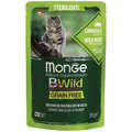 Корм влажный Monge BWild Grain Free Sterilized Adult Cat для стерилизованных кошек с диким кабанем (кусочки в соусе), 85 г