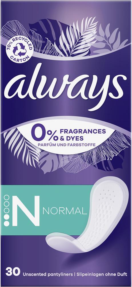 Прокладки ежедневные Always Daily Fresh Normal без запаха, 30 штук