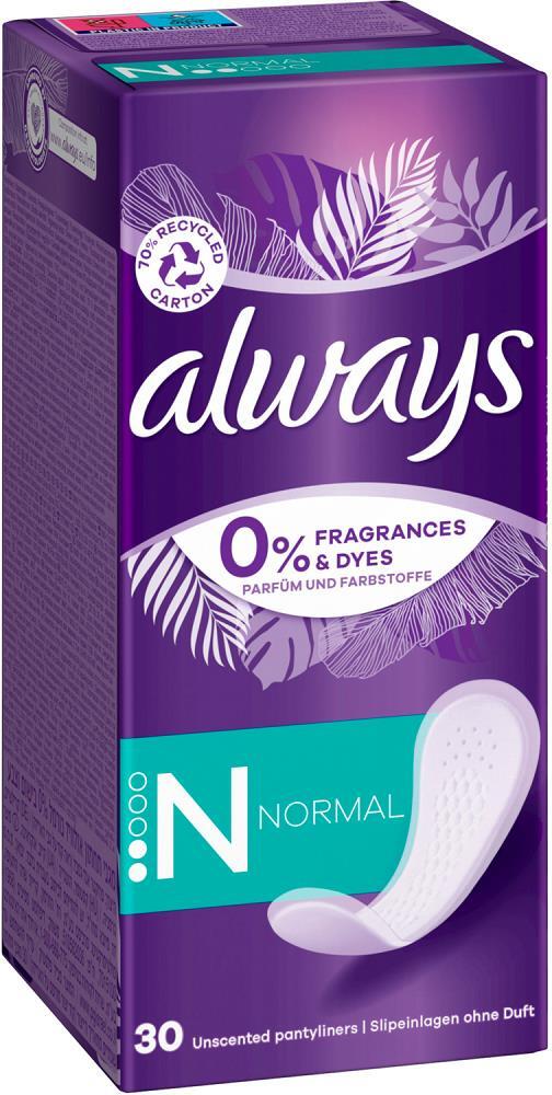 Прокладки ежедневные Always Daily Fresh Normal без запаха, 30 штук