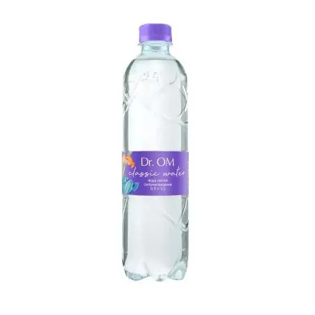 Вода питна Dr.ОМ Classic Water, сильногазована, 0,5 л
