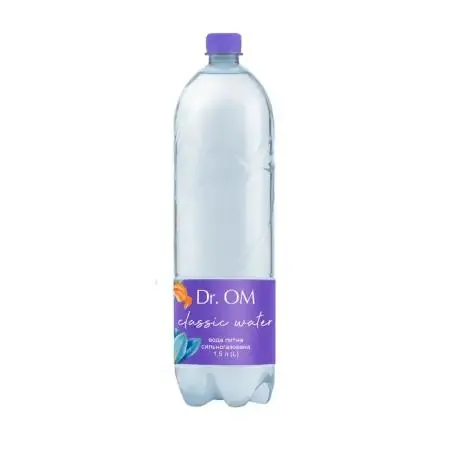 Вода питна Dr.ОМ Classic Water, сильногазована, 1,5 л