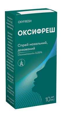 Оксифреш спрей наз. 0.5 мг/мл по 10 мл в конт. полиэт.