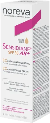 Крем для обличчя Noreva Sensidiane CC проти почервоніння з SPF 30, 40 мл