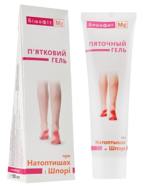 Гель для ног Бишофит Mg++ Пяточный гель, 100 мл