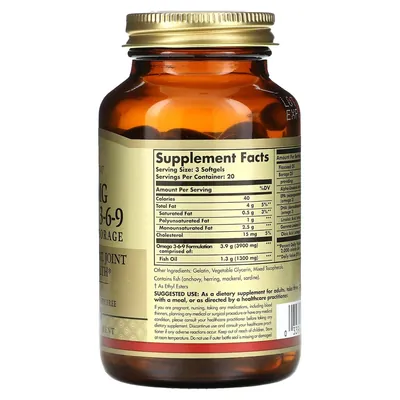 Омега 3-6-9 Solgar Omega 3-6-9 1300 мг м'які капсули №60