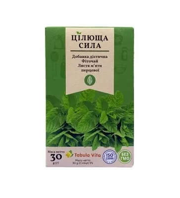 Фіточай Цілюща Сила Tabula Vita листя м'яти перцевої, 30 г