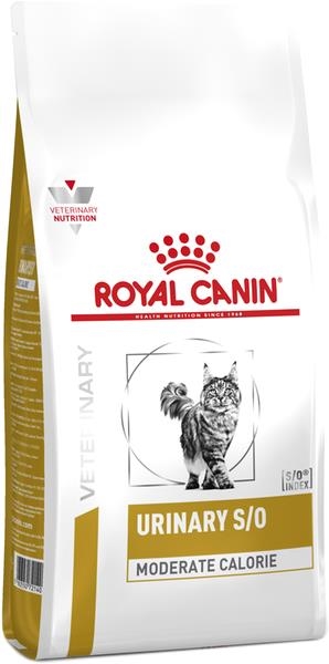 Корм сухой для взрослых кошек Royal Canin Urinary S/O Moderate Calorie Cat предрасположенных к набору лишнего веса, 1,5 кг