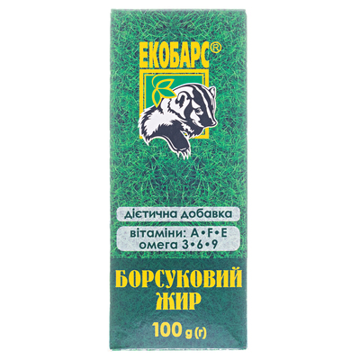 Барсучий жир Экобарс по 100 г во флак.