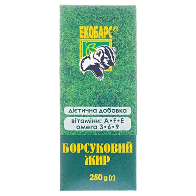 Борсуковий жир Екобарс по 250 г у флак.